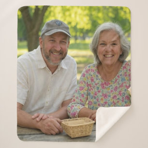 Add Retired Photo Customize Sherpa Blanket