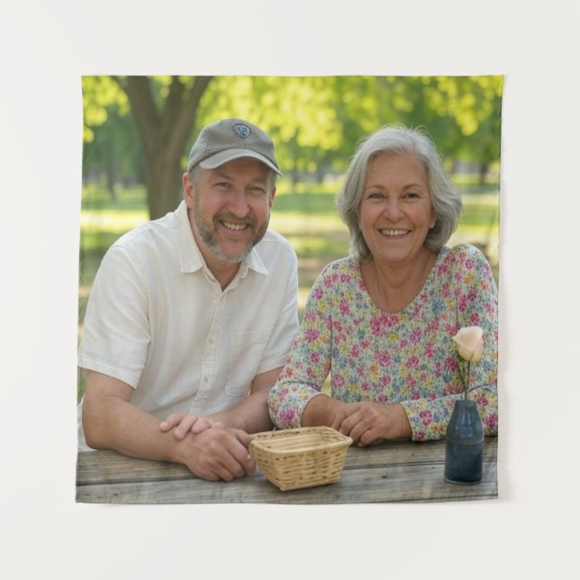 Add Retired Photo Customize Tapestry (Front)