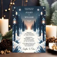 Add Rustic Forest Stars Snow Bright Winter Wedding