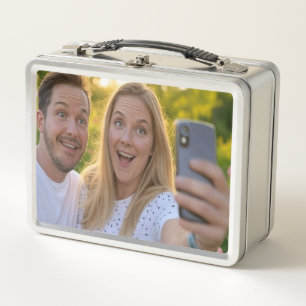Add Selfie Customize Metal Lunch Box