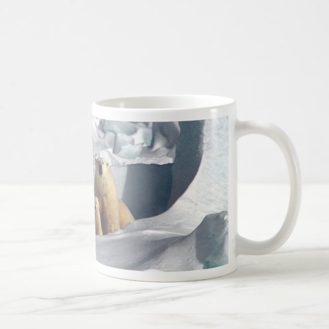 Add SLOGAN to Save Arctic Polar Bears Planet Ice Coffee Mug (Right)