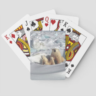 Add SLOGAN to Save Arctic Polar Bears Planet Ice Playing Cards