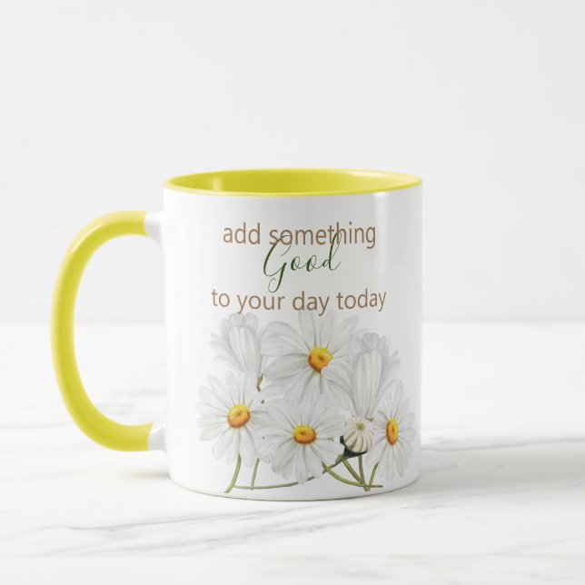 Add Something Good Daisies Mug (Left)