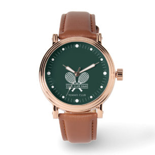 Add Tennis Club Coach and Team Players Custom Watch