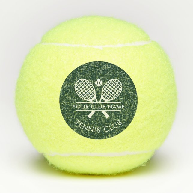Add Tennis Club Name Any Colour Custom Tournament Tennis Balls (Front)