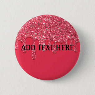 Add Text Dripping Glitter Button