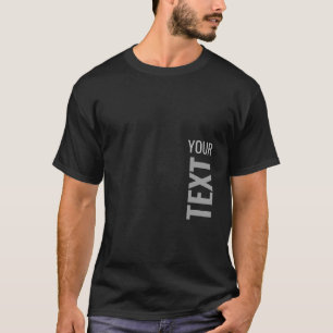 Add Text Here Men's Basic Black T-Shirt Template
