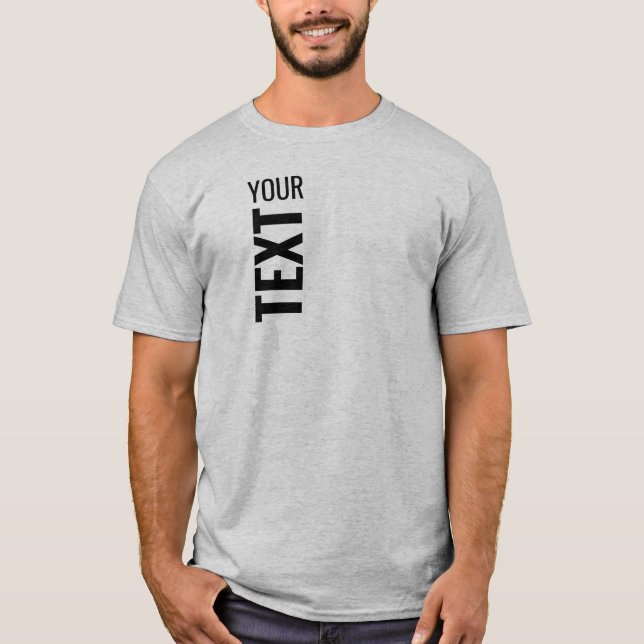 Add Text Here Trendy Template Men's Basic Grey T-Shirt (Front)