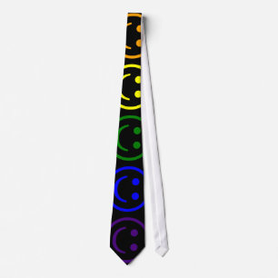Add Text & Images Gifts: Rainbow Faces Tie