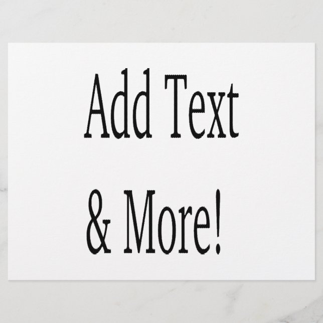 Add Text & More! Customize Your Own Personalized Flyer (Front)