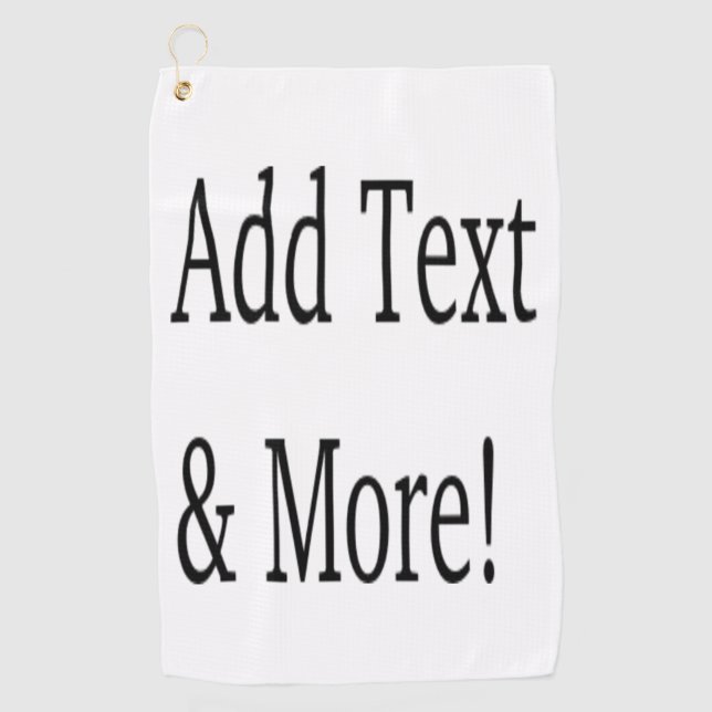 Add Text & More! Customize Your Own Personalized Golf Towel (Front)