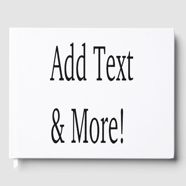 Add Text & More! Customize Your Own Personalized Guest Book (Front)