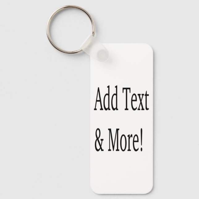 Add Text & More! Customize Your Own Personalized Keychain (Front)