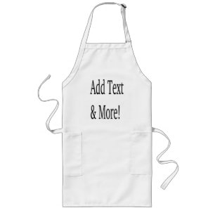 Add Text & More! Customize Your Own Personalized Long Apron