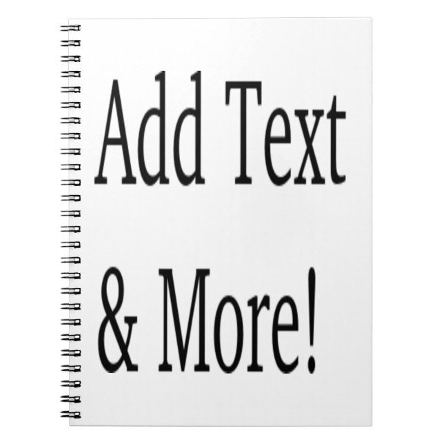 Add Text & More! Customize Your Own Personalized Notebook (Front)