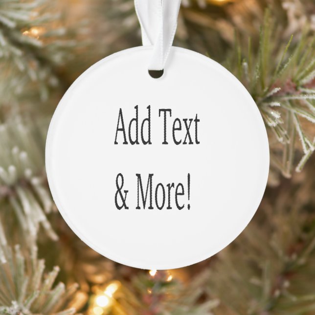 Add Text & More! Customize Your Own Personalized Ornament (Tree)