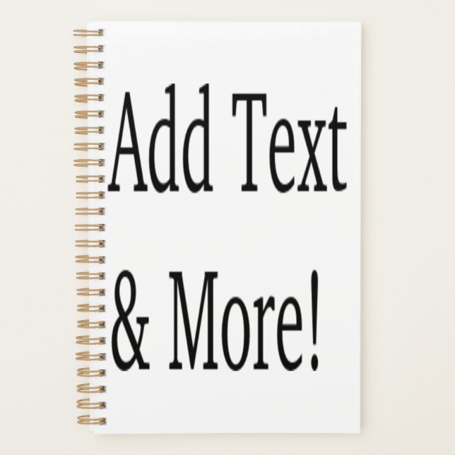 Add Text & More! Customize Your Own Personalized Planner (Front)