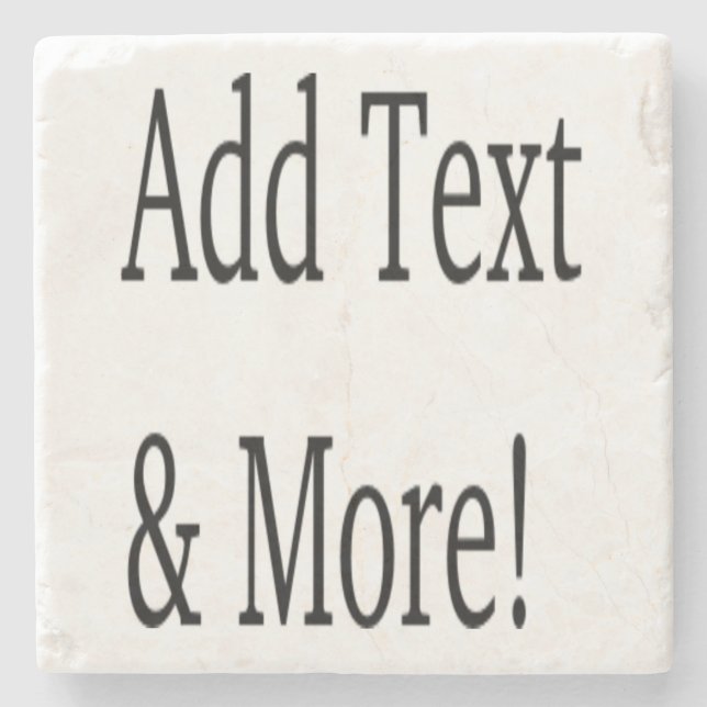 Add Text & More! Customize Your Own Personalized Stone Coaster (Front)