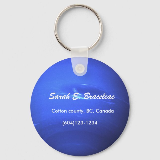 Add text,Name,address Keychain (Front)