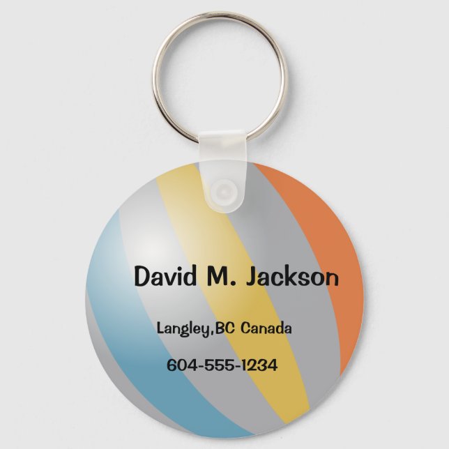 Add text,Name,address Keychain (Front)