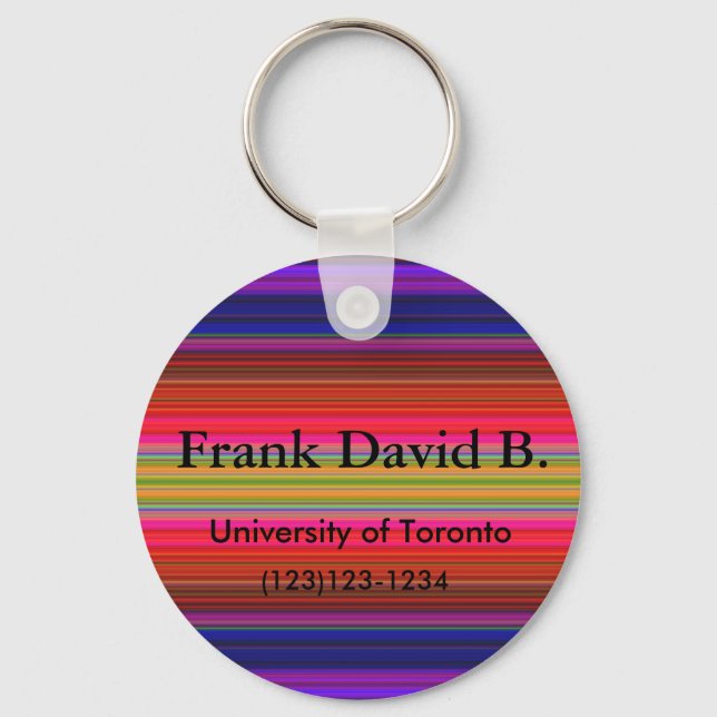 Add Text, Name and Address Keychain (Front)