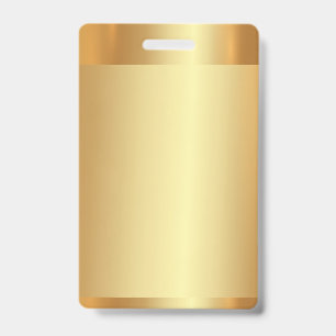 Add Text Name Logo Blank Gold Background Vertical Badge