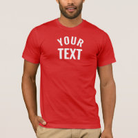 Add Text Name Mens Bella+Canvas Short Sleeve Red