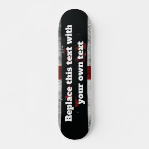 Add text on English flag Throw Pillow Skateboard