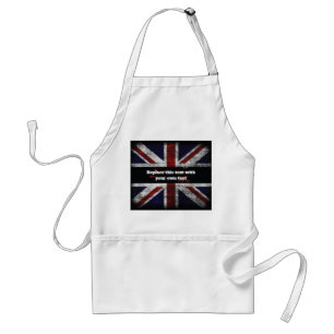 Add text on English flag Throw Pillow Standard Apron