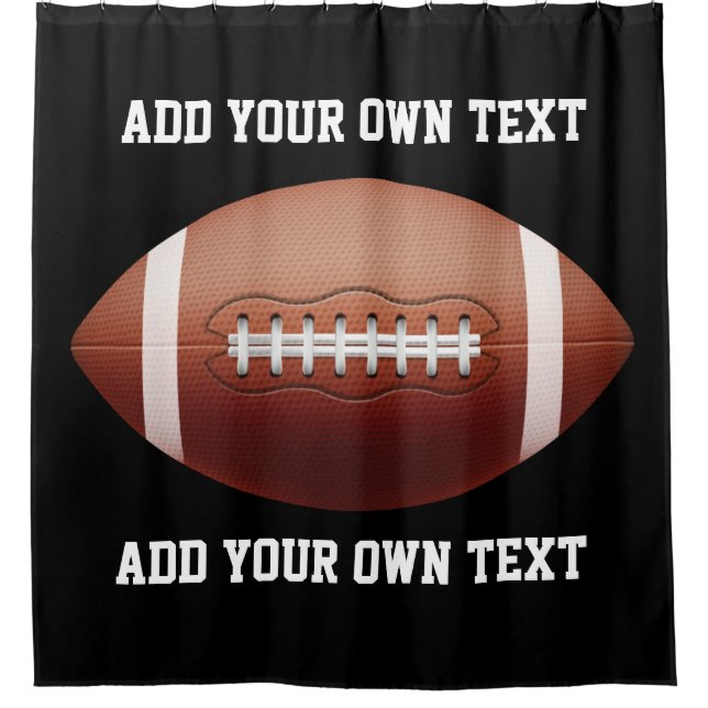 Add text on football throw pillow (Front)