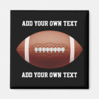Add text on football throw pillow