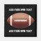Add text on football throw pillow