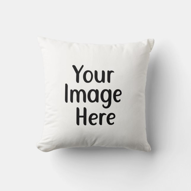 Add Text or Images: Personalized Throw Pillow (Front)
