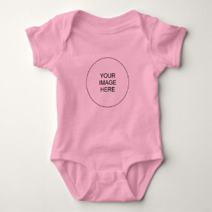 Add Text Picture Jersey Pink One-Pieces Girl Baby Bodysuit
