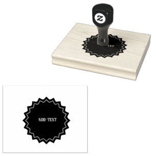 Add Text Printed Jet Black Ink Horizontal Layout Rubber Stamp