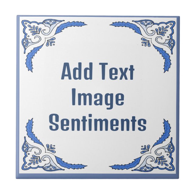 Add text Tile, Dutch Look, Personalize Tile (Front)
