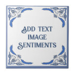 Add text Tile, Dutch Look, Personalize Tile<br><div class="desc">Add Name, date, city on this Dutch Look ceramic tile, personalized gift for family</div>