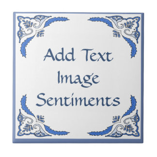 Add text Tile, Dutch Look, Personalize Tile