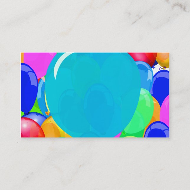 Add Text to Balloon Business Card (Front)