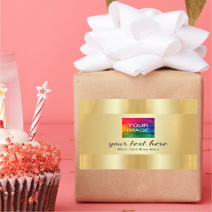 Add Text Upload Your Photo or Business Logo Sticker