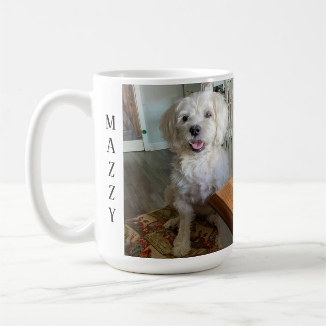 Add Two Photo Of Pets Customized Coffee Mug (Left)