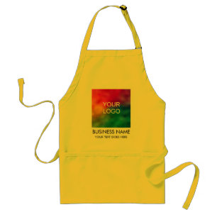 Add Upload Business Company Logo Text Template Standard Apron