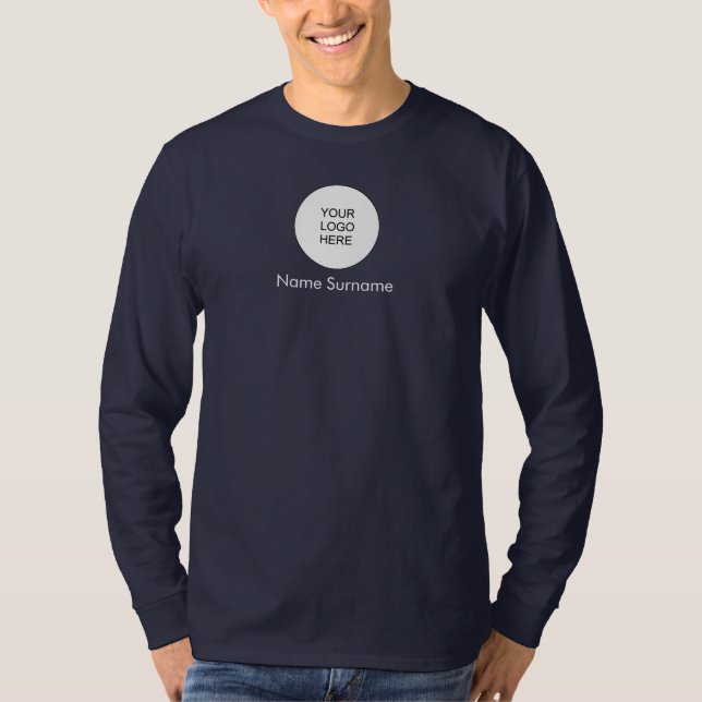 Add Upload Logo Here Mens Double Sided Design T-Shirt (Front)