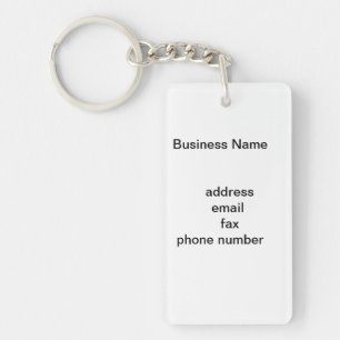 Add UR 3D  transparent Business name,.. Keychain