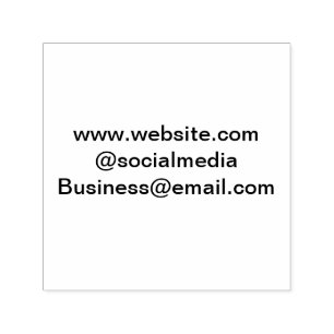Add website email address social media business self-inking stamp