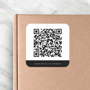 Add Website QR Code Custom Contrast Colours Square Sticker