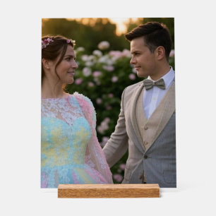 Add Wedding Photo Customize Acrylic Sign