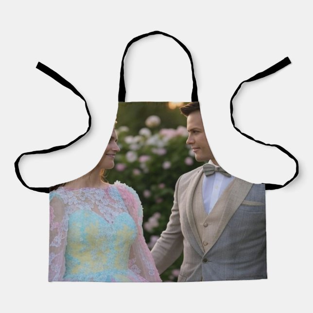 Add Wedding Photo Customize Apron (Front)