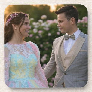 Add Wedding Photo Customize Coaster