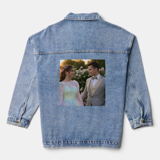 Add Wedding Photo Customize Denim Jacket (Back)